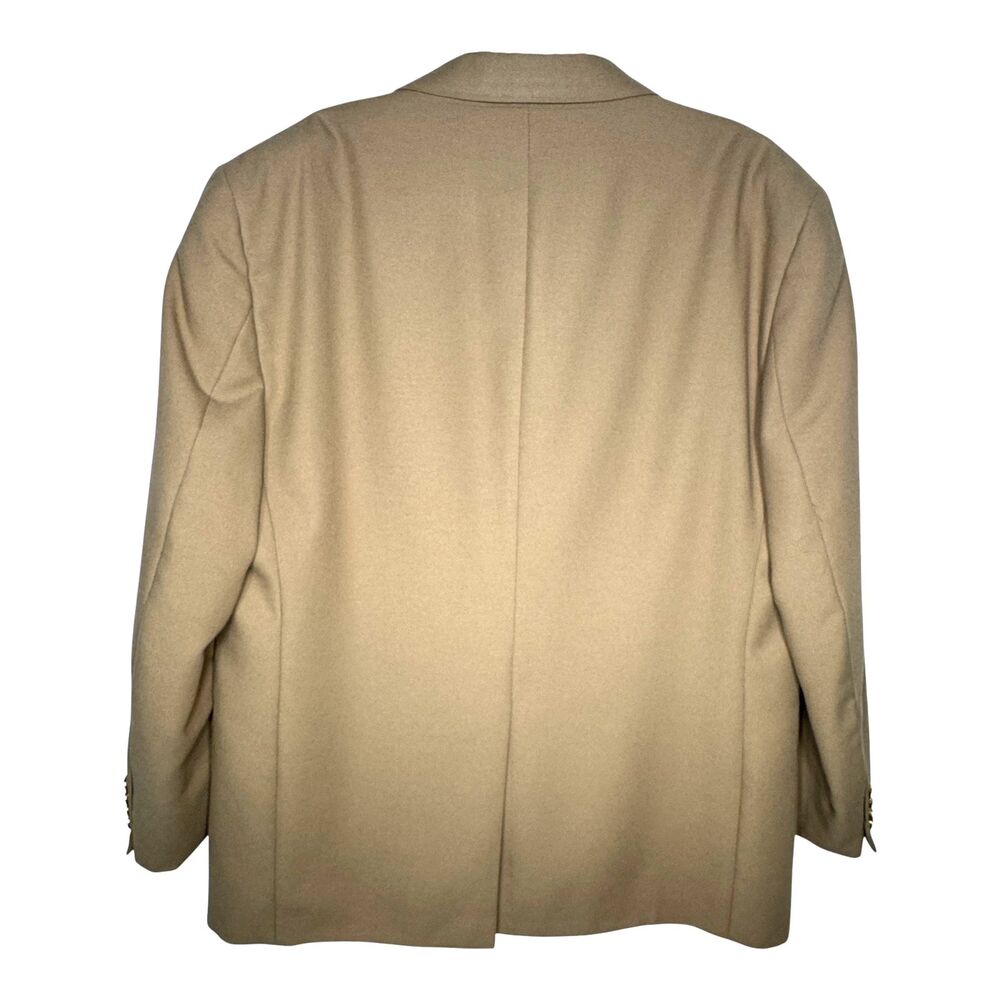 VTG LL Bean Sport‎ Coat Jacket Blazer Mens 48R Tan Brown Two Button Academia USA - Picture 2 of 11